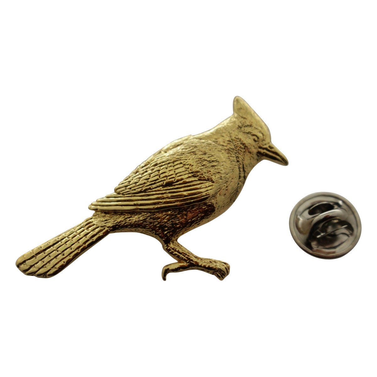 Blue Jay Pin ~ 24K Gold ~ Lapel Pin ~ Sarah's Treats & Treasures